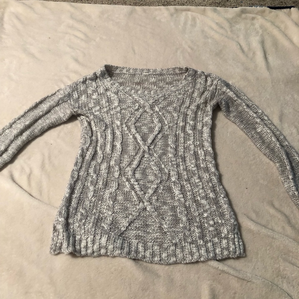 Grey V-neck Sweater